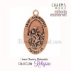 Charm metal plateado medalla San Cristobal