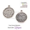 Charm metal plateado medalla Angelito xfis