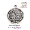 Charm metal plateado medalla Angelito xfis