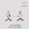 Charm acero plateado lazo solidario