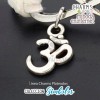 Charm metal plateado simbolo mantra 3D Buda OM