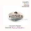 Charm metal plateado ovalo Mother