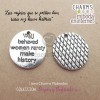 Charm metal plateado redondo WELL...