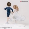 Figura Novios Running Madera