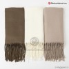 Pashmina marrón, beige y marfil