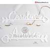 Cartel Silla Flecha Novios Metacrilato Blanco