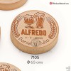 Abrebotalles-Imán Madera 7105-DP personalizado con vuestros nombres y fecha