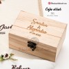 Caja Madera Grabada para arras