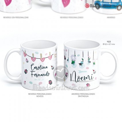 Taza Boda personalizada con Nombre Invitado