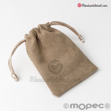 Pack 10 Bolsita Beige efecto Ante