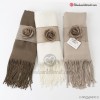 Pashmina marrón, beige y marfil