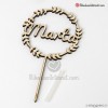 Cake Topper Corona Nombre