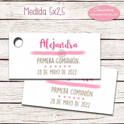 Invitaciones de comunión niña modelo Alejandra