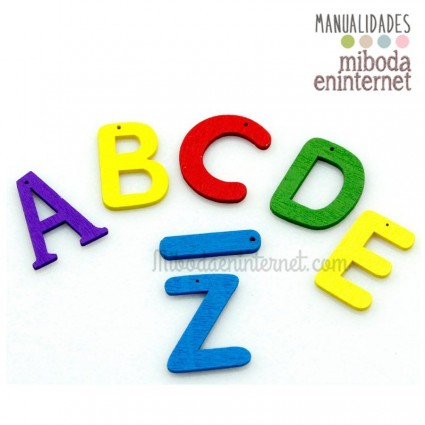 Letras sueltas Abecedario en madera A´Z