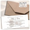 Invitación Boda Zen rectangular sobre kraft