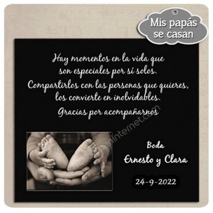 Tarjeta de agradecimiento Boda 