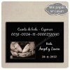 Tarjeta de Datos Boda papas con hijo/a