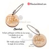 Llavero Madera Círculo Personalizado
