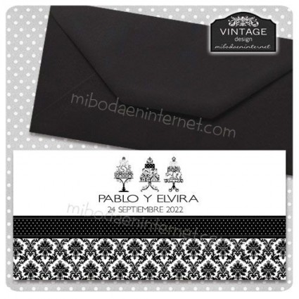 Invitación Boda Cakes Rectangular