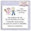 Tarjeta de agradecimiento Boda Novios Felices