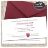 Invitación Boda Huellas ejemplo texto trasero