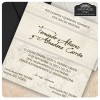 Invitación Boda Regencia ejemplo texto trasero