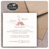 Invitación boda Affinity cuadrada sobre kraft