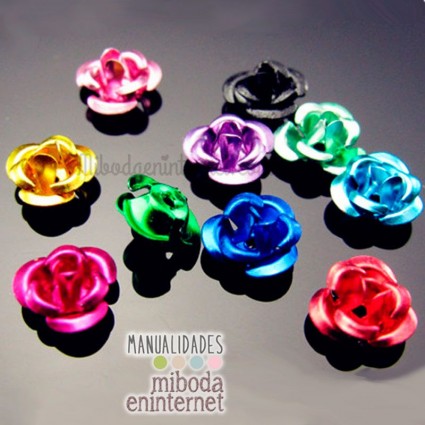 Pack 10 ud flores aluminio 8mm