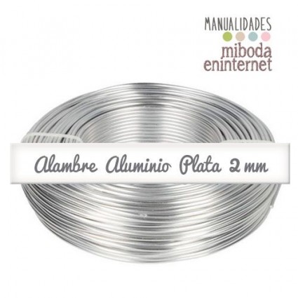 Alambre Aluminio 2mm plata