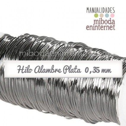 Hilo Alambre 0,35mm plata