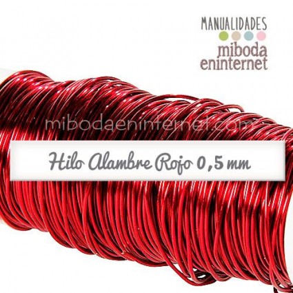 Hilo Alambre 0,5mm rojo