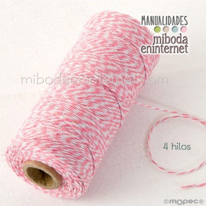 Cordón bicolor Baker's Twine 1mm rosa