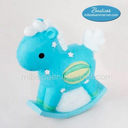 Figura Pastel Caballito celeste hucha