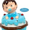 Figura Pastel Niño Cupcake celeste hucha