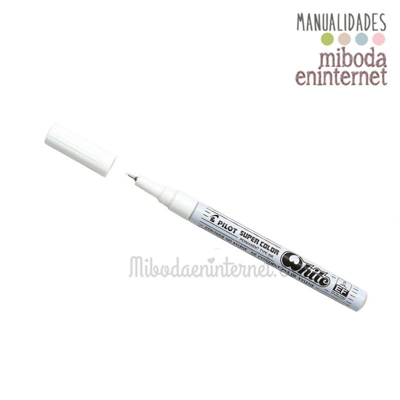 Ofiarea. Rotulador metalizado Pilot 1,0mm. Blíster de 1 unidad en color  Blanco fino (127001)