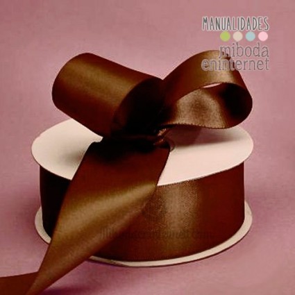 Cinta Raso Chocolate 25mm - Metro