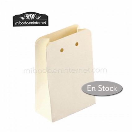 Caja baja cartón color marfil Económica 10x5,5x3,5
