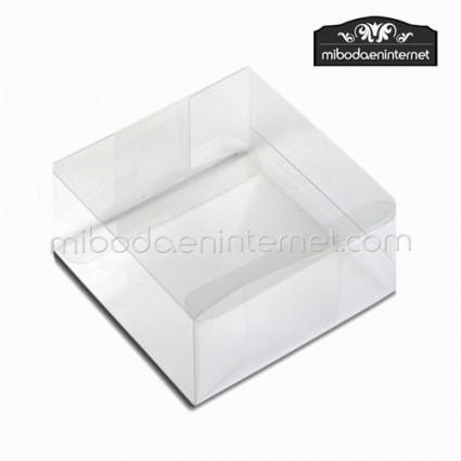 Caja Acetato Transparente Cuadrada 5 x 5 x 3