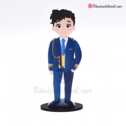 Caketopper Niño Comunión Almirante Azul