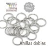 Anilla metal plata doble 05 mm Pack 20 ud