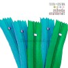 Cremallera nylon 23 cms gama 2 verdes pack 5 ud