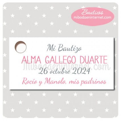 BAL153 Etiqueta Detalle Bautizo
