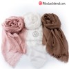 Pashmina rosa Francia, blanco y piedra 180x90