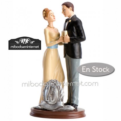 Figura Pastel Boda 25 Aniversario - Bodas de Plata