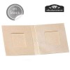 Caja 2 napolitanas forma libro metalizada beige 7x7x1