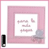 Portafotos Cuadrado Piel Rosa Motivos Bebé