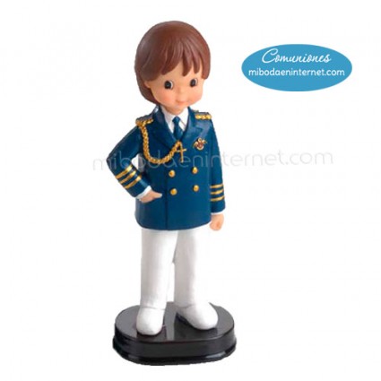 Figura Pastel Niño Comunión Almirante 15 cms