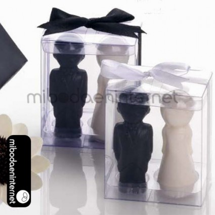 Set Novios Jabón c/ Caja y Lazo Stdo. 8 cms