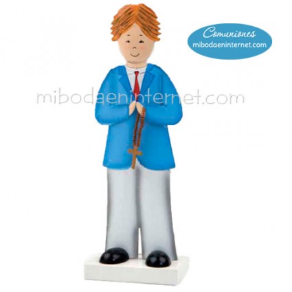 Figura pastel Niño Metal Comunión 20 cm