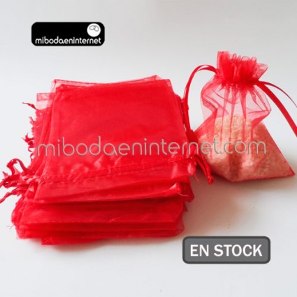 Bolsa Organza 10x11,5 Rojo